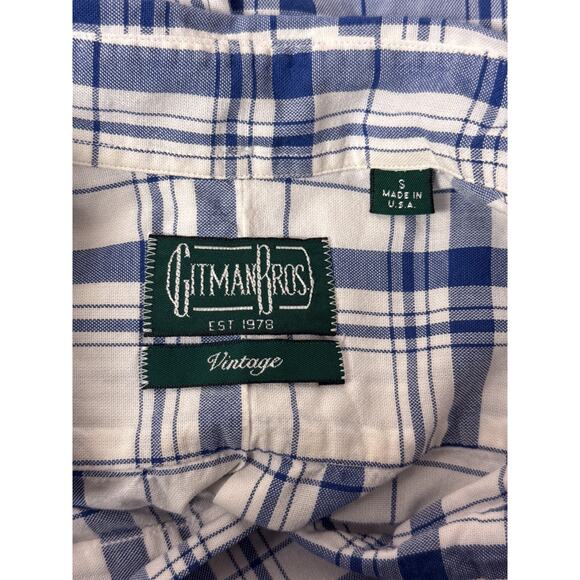 Gitman Bros Small Mens Vintage Oxford Plaid Button Down Long Sleeve - Picture 11 of 12